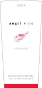 Angel Vine Les Collines Zinfandel 2008  Front Label