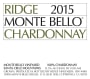 Ridge Monte Bello Chardonnay 2015  Front Label