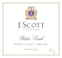 J. Scott Petite Syrah 2013  Front Label