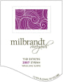 Milbrandt The Estates Syrah 2007  Front Label