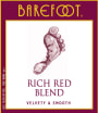 Barefoot Rich Red Blend  Front Label