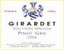 Girardet Pinot Gris 2006 Front Label