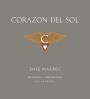 Corazon del Sol Malbec 2015  Front Label