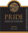 Pride Mountain Vineyards Merlot (375ML half-bottle) 2023  Front Label