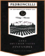 Pedroncelli Dry Creek Valley Zinfandel 1995  Front Label