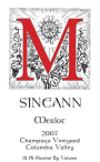 Sineann Champoux Vineyard Merlot 2007  Front Label