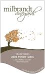 Milbrandt Traditions Pinot Gris 2008  Front Label