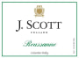 J. Scott Roussanne 2014 Front Label