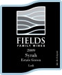 Fields Family Wines Estate Syrah 2009  Front Label