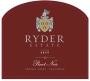 Ryder Estate Pinot Noir 2019  Front Label
