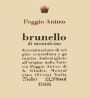 Poggio Antico Brunello di Montalcino 2003  Front Label