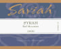 Saviah Red Mountain Syrah 2000 Front Label