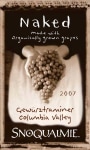 Snoqualmie Naked - Organic Gewurztraminer 2007 Front Label