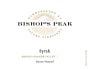 Talley Rincon Vineyard Bishop's Peak Syrah 2010  Front Label