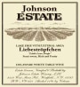 Johnson Estate Winery Liebestropfchen 2016  Front Label