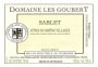 Domaine Les Goubert Cotes du Rhone Villages Sablet Blanc 2011  Front Label