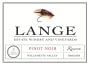 Lange Winery Reserve Pinot Noir (375ML half-bottle) 2022  Front Label