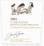 Jean-Luc Colombo le Pavillon des Courtisanes Cairanne 2001  Front Label