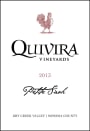 Quivira Petite Sirah 2013  Front Label