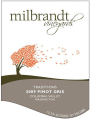 Milbrandt Traditions Pinot Gris 2009  Front Label