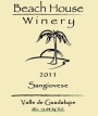 Beach House Winery giovese 2011  Front Label