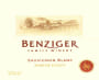 Benziger North Coast Sauvignon Blanc 2008  Front Label