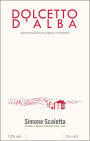 Simone Scaletta Dolcetto d'Alba 2016  Front Label