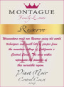Montague Family Estate Reserve Pinot Noir 2014  Front Label