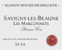Maison Roche de Bellene Savigny-les-Beaune Les Marconnets Premier Cru 2012  Front Label