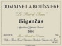 Domaine La Bouissiere Gigondas La Font de Tonin 2001 Front Label