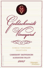 Goldschmidt Vineyard Single Vineyard Selection Cabernet Sauvignon 2007 Front Label