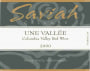Saviah Une Vallee Red 2000 Front Label