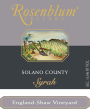 Rosenblum Cellars England Shaw Vineyard Syrah 2005  Front Label