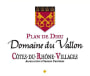 Domaine du Vallon Cotes du Rhone Villages Plan de Dieu 2013  Front Label
