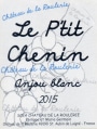 Chateau De La Roulerie Anjou Le P'tit Chenin Blanc 2015  Front Label