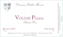 Roblet-Monnot Volnay Pitures Premier Cru 2017  Front Label