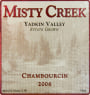 Misty Creek Wines Chambourcin 2006  Front Label