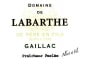 Domaine de Labarthe Gaillac Rouge 2010  Front Label