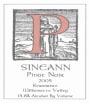 Sineann Resonance Vineyard Pinot Noir 2004  Front Label