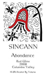 Sineann Abondante Red 2008 Front Label