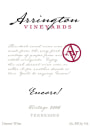 Arrington Vineyards Encore 2006 Front Label