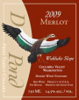 Duck Pond Desert Wind Vineyard Merlot 2009  Front Label