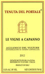 Tenuta del Portale Aglianico del Vulture La Vigne a Capanno 2012  Front Label