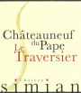 Chateau Simian Chateauneuf-du-Pape Le Traversier 2017  Front Label