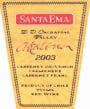 Santa Ema Catalina Red 2003  Front Label