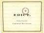 Edict Wines Cabernet Sauvignon 2013  Front Label
