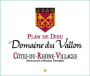 Domaine du Vallon Cotes du Rhone Villages Plan de Dieu 2012  Front Label