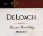 DeLoach Russian River Valley Merlot 2005  Front Label