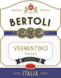 Bertoli Vermentino 2015  Front Label