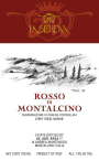 La Serena Rosso di Montalcino 2016  Front Label